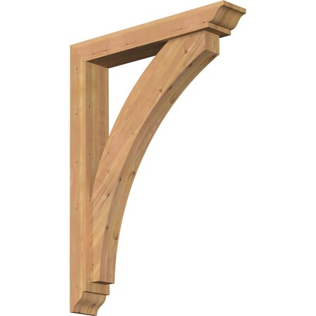 Ekena Millwork Thorton Traditional Smooth Bracket w/ Offset Brace, Western Red Cedar, 5 1/2"W x 32"D x 44"H BKT0604X32X44THR01SWR
